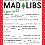 12 Days Of Christmas Mad Libs Printable