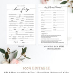 CUSTOM Wedding Mad Libs Funny Mad Libs Game Printable Etsy
