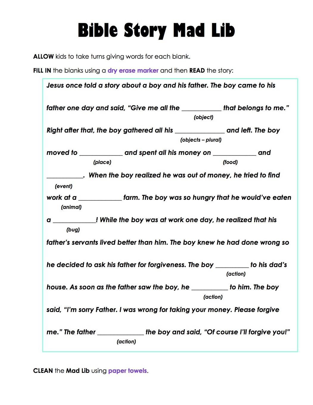 Owac Es Week6 Smallgroup 2nd 5thgrade Biblestorymadlib Jpg 1051 1360 Owac es week6 smallgroup 2nd 5thgrade biblestorymadlib jpg 1051 1360