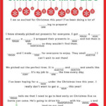 Printable Mad Libs Christmas Printable Blank World